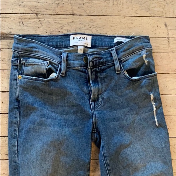 Frame Distressed Skinny Jeans - Picture 2 of 15